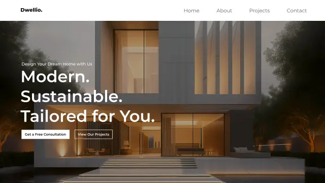 Projekt UX/UI dla firmy deweloperskiej Dwellio